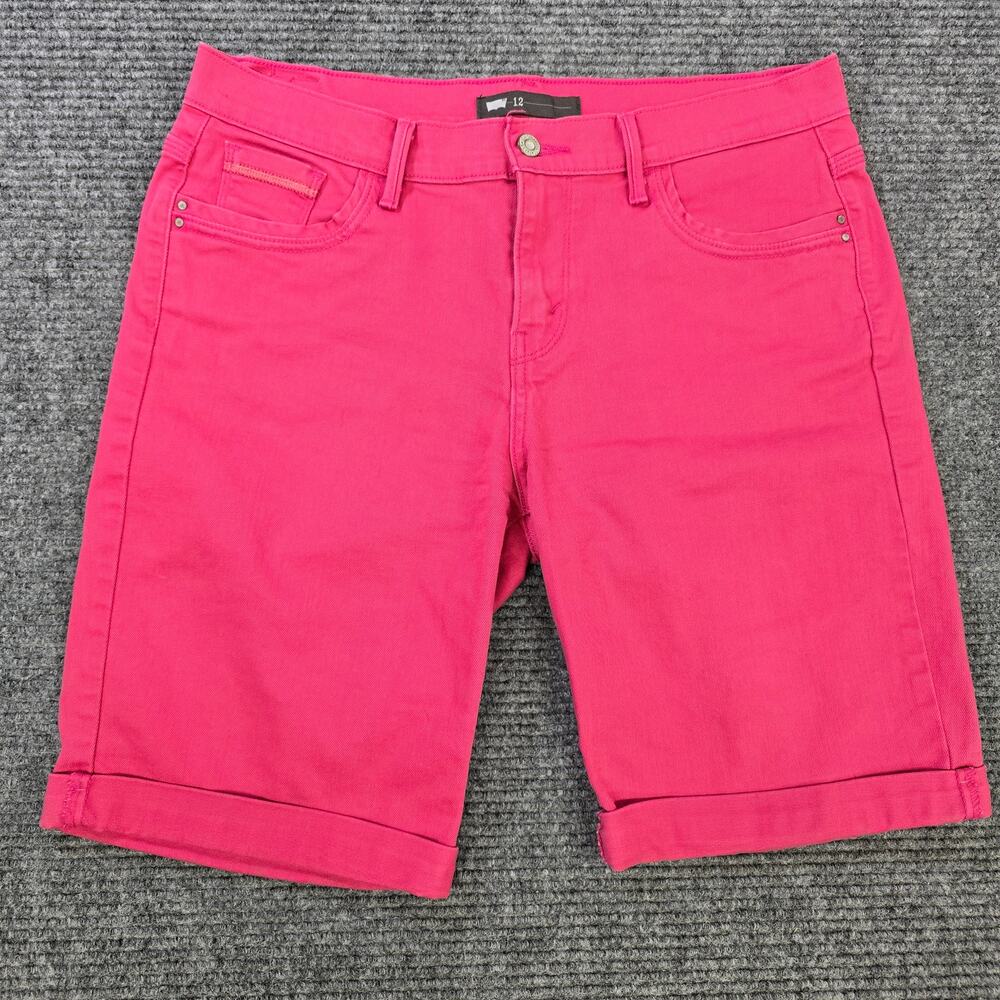 Levi's Shorts Womens 12 Pink Bermuda Stretch
